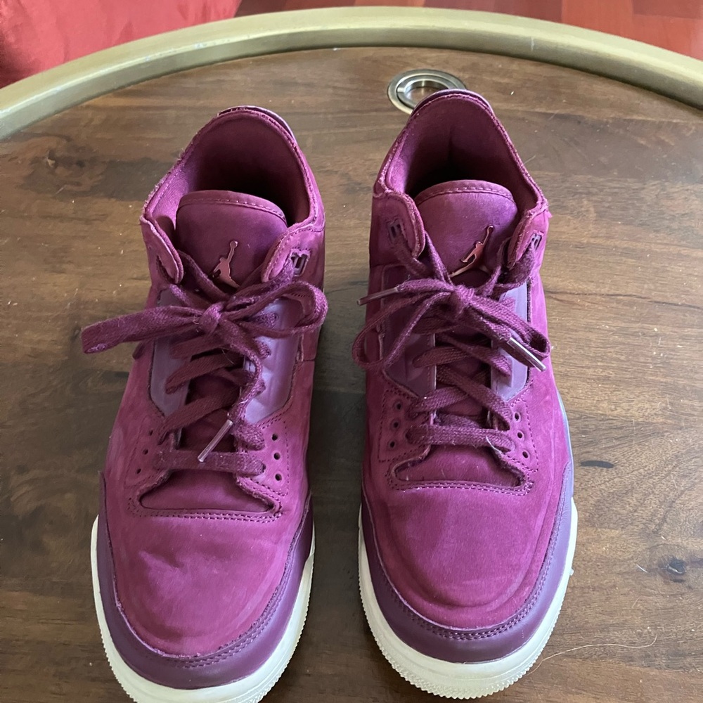Nike Womens Air Jordan Retro 3 AH7859-600 Purple  Bordeaux Sneakers Women’s 9